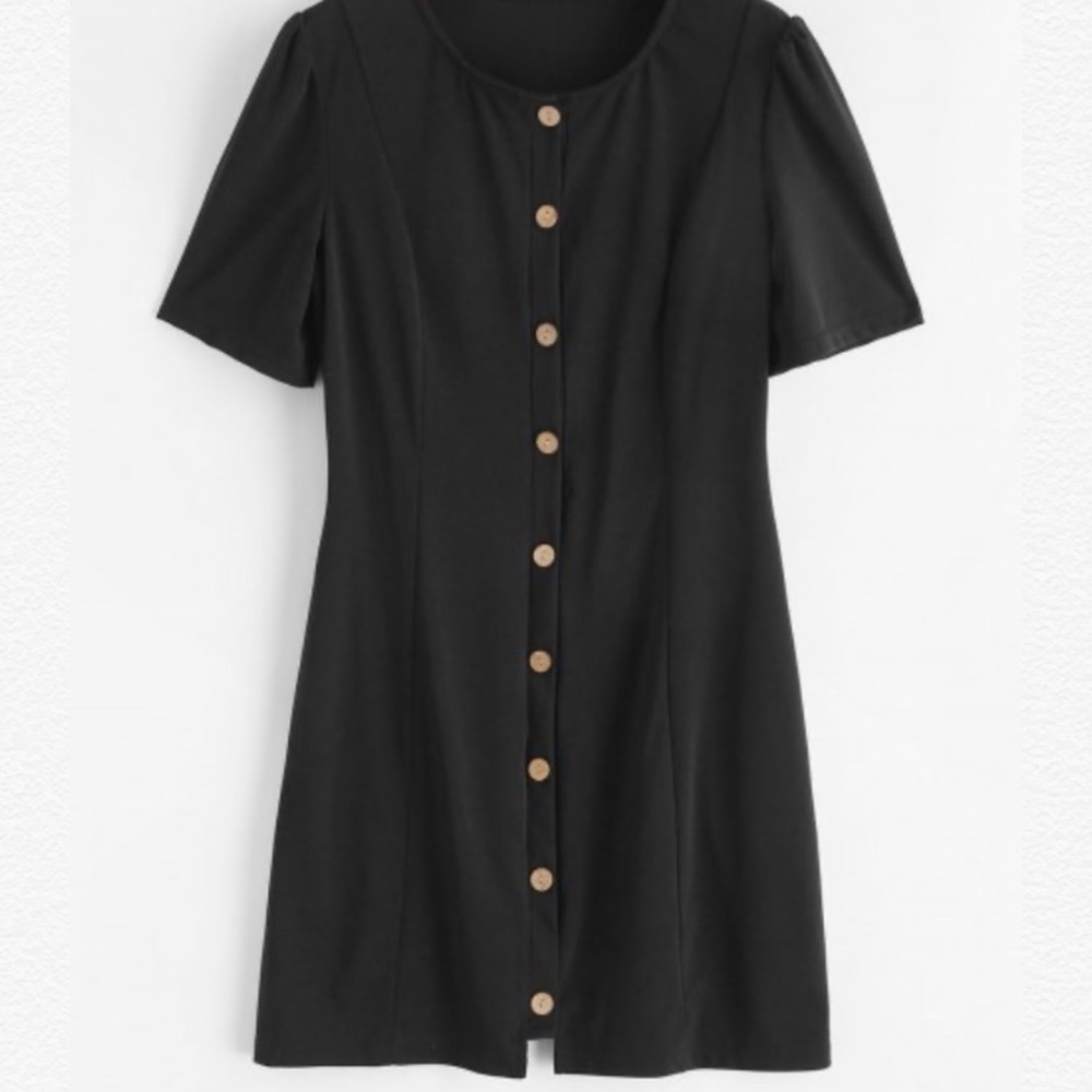 NWT Black Button Down Dress